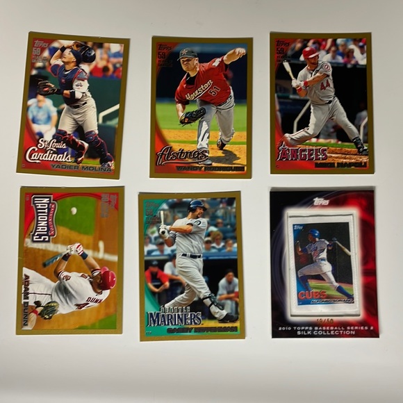 2010 Topps Baseball Gold Parallel cards and a Silk card - Picture 1 of 16